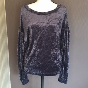 We the free charcoal gray velvet like size small
